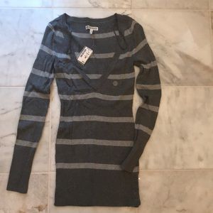 NWT Gray Stripe Aeropostale Sweater
